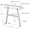 Bàn làm việc 120x60 AConcept chân sắt lắp ráp HBAC002