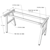 Bàn làm việc 140x60 AConcept chân sắt lắp ráp