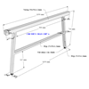 HBAC014 - Bàn cụm 2 120x120 AConcept chân sắt lắp ráp