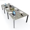 HBTA013 - Bàn cụm 6 chỗ ngồi 120x360cm hệ Trian chân sắt tam giác