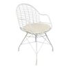 Ghế Cafe QUEEN sắt sơn tĩnh điện trắng có nệm GCF016