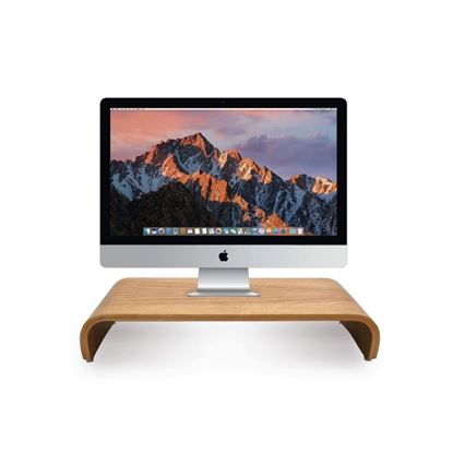 Kệ đỡ màn hình mày tính MonitorStand cong màu gỗ sồi MS68009 Kệ đỡ màn hình mày tính MonitorStand cong màu gỗ sồi MS68009