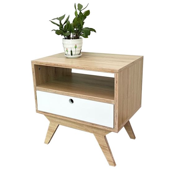 Tủ đầu giường 1 hộc kéo gỗ Plywood Birch 50x35xx52cm TDG68036