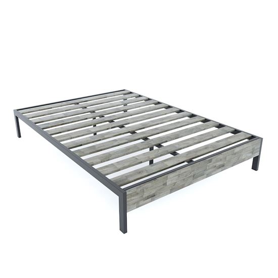 Giường ngủ đôi đơn giản gỗ cao su 160x200cm GN68034