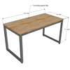 Bàn làm việc 140x70cm gỗ Plywood melamin màu bê tông hệ Rectang HBRT046