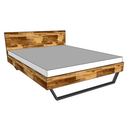 Giường ngủ đôi gỗ khung sắt GN68045 Giường ngủ đôi gỗ khung sắt GN68045