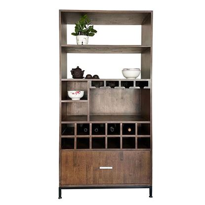 Tủ phòng ăn kết hợp tủ rượu gỗ cao su TPA013 Tủ phòng ăn kết hợp tủ rượu gỗ cao su TPA013