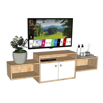 Kệ Tivi treo tường gỗ cao su KTV68105 Kệ Tivi treo tường gỗ cao su KTV68105